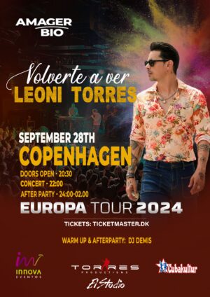 Concierto Leoni Torres Copenhagen - 28 de septiembre