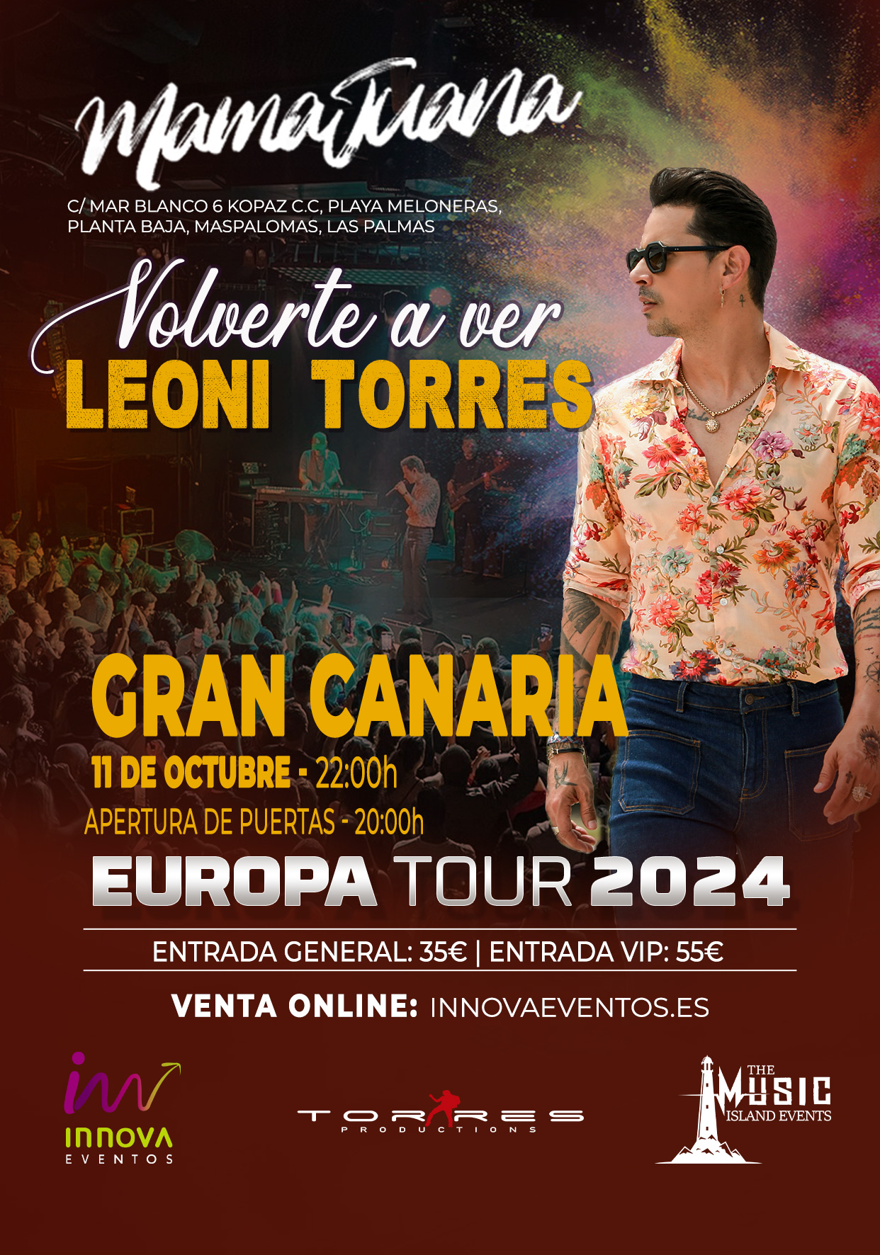 Leoni Torres Gran Canaria – Entrada General – 11/10/2024