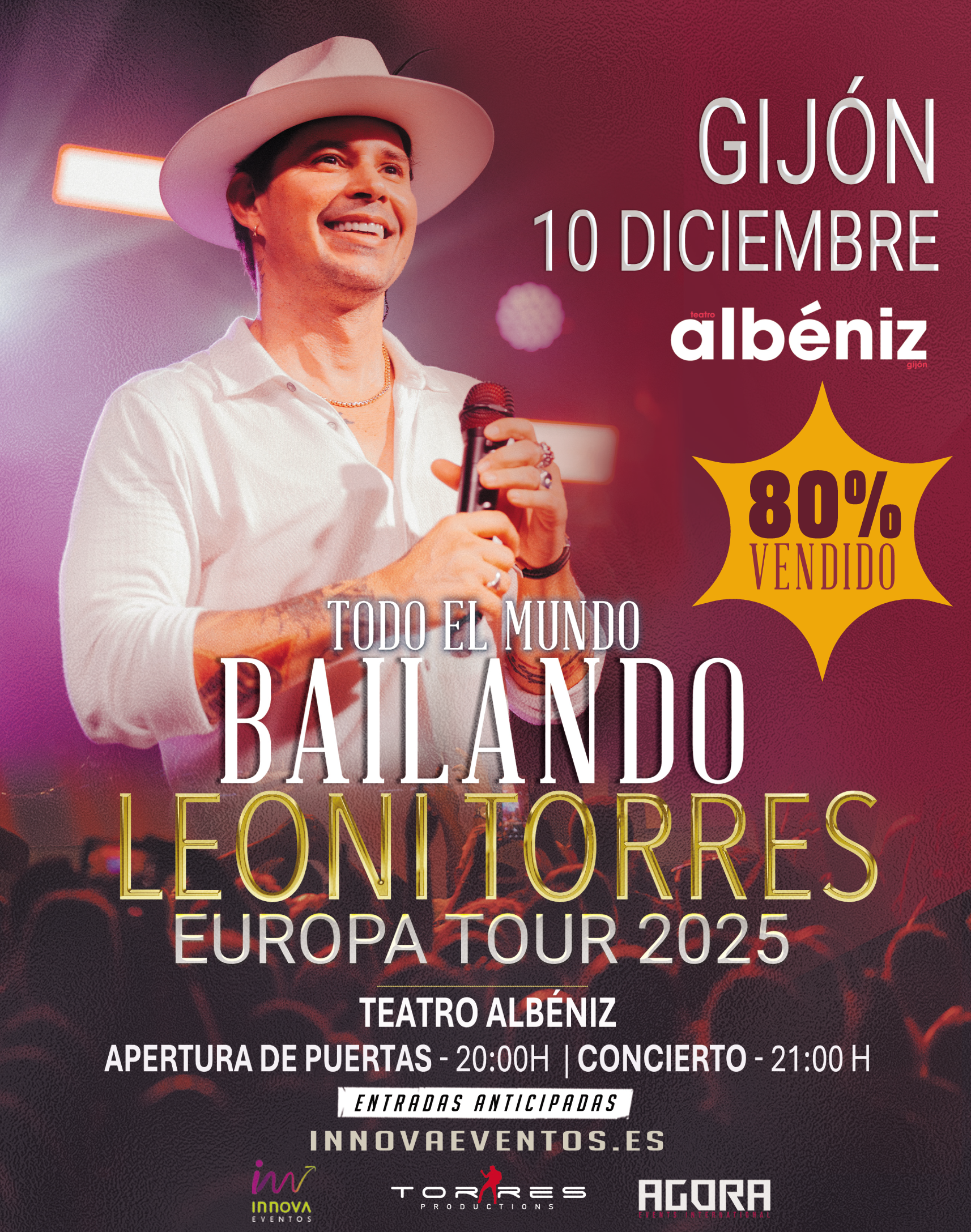 Leoni Torres en Gijón – 10 de diciembre