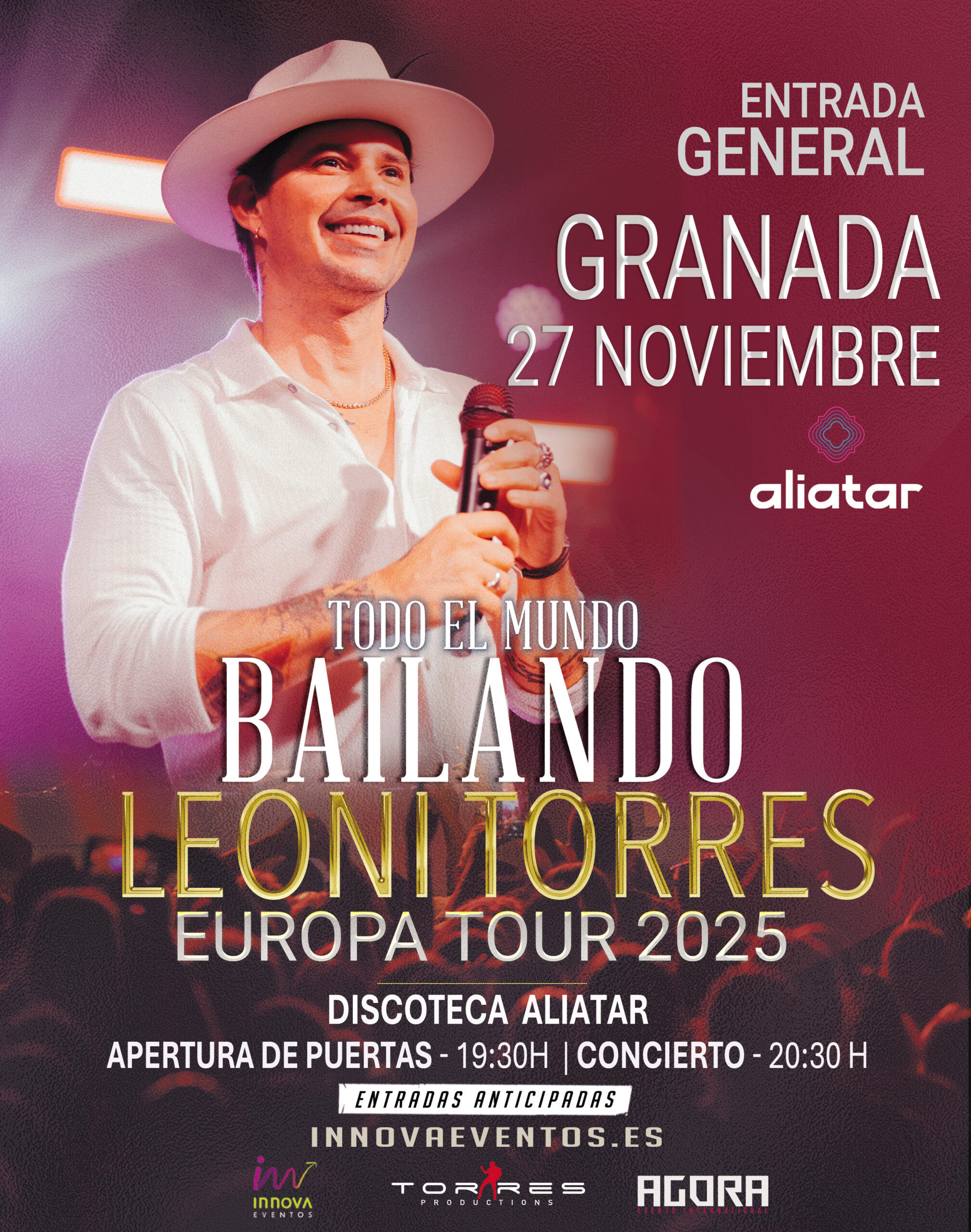 Leoni Torres Granada – 27 de noviembre (entrada general)