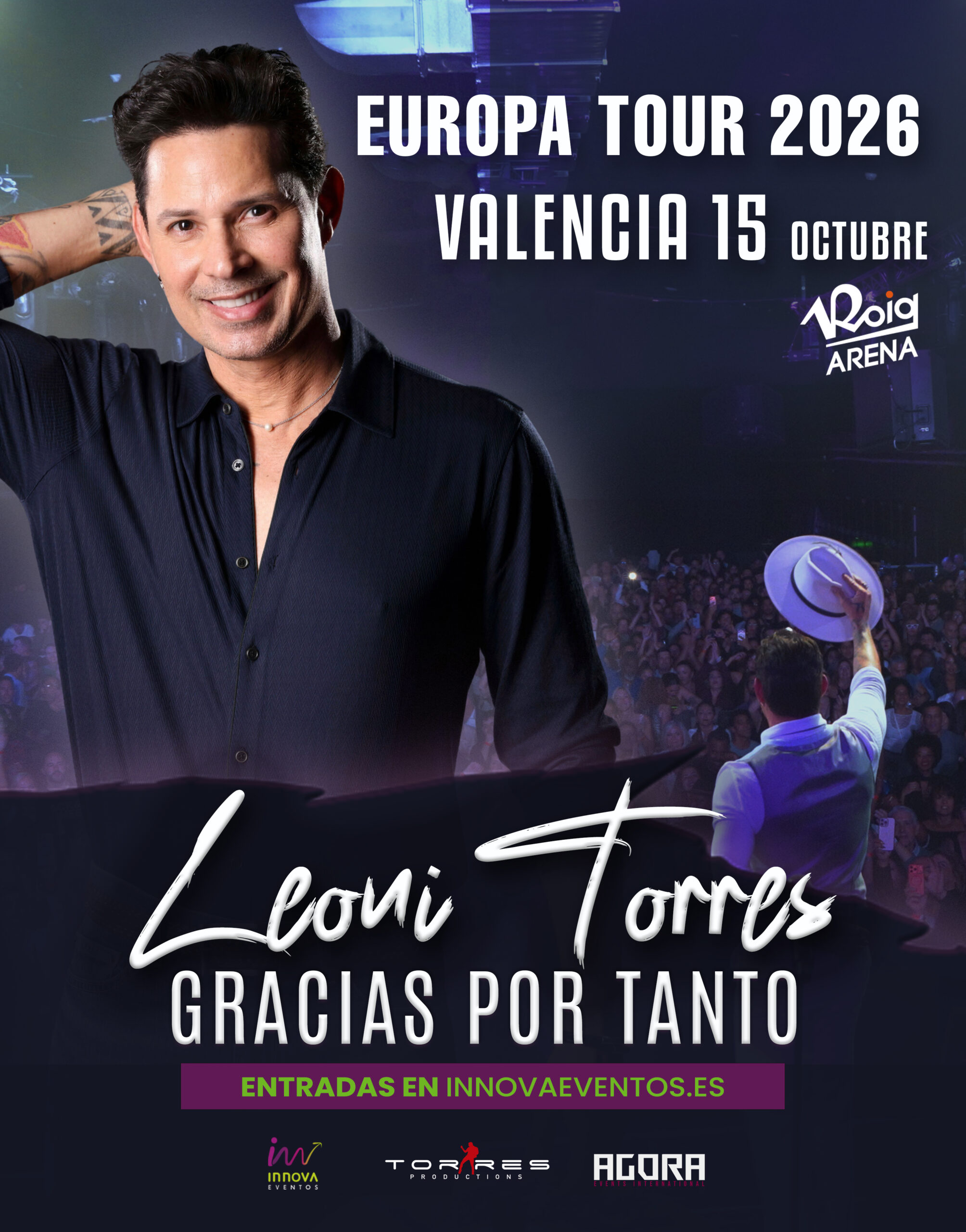 Leoni Torres en Valencia 2026 - 15 de octubre