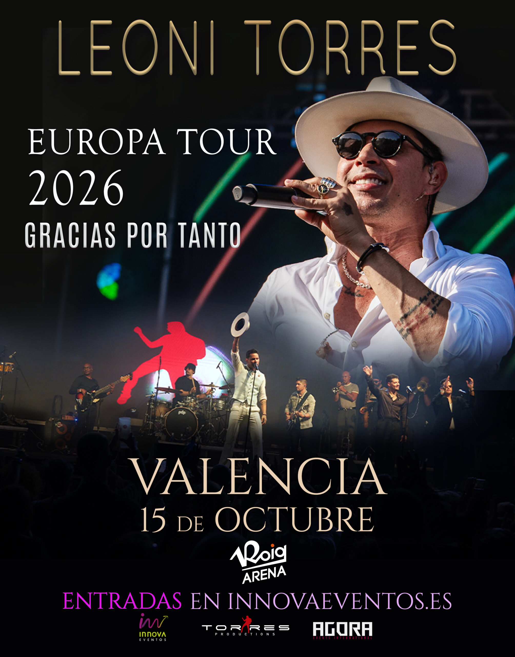 Leoni Torres en Valencia 2026 - 15 de octubre