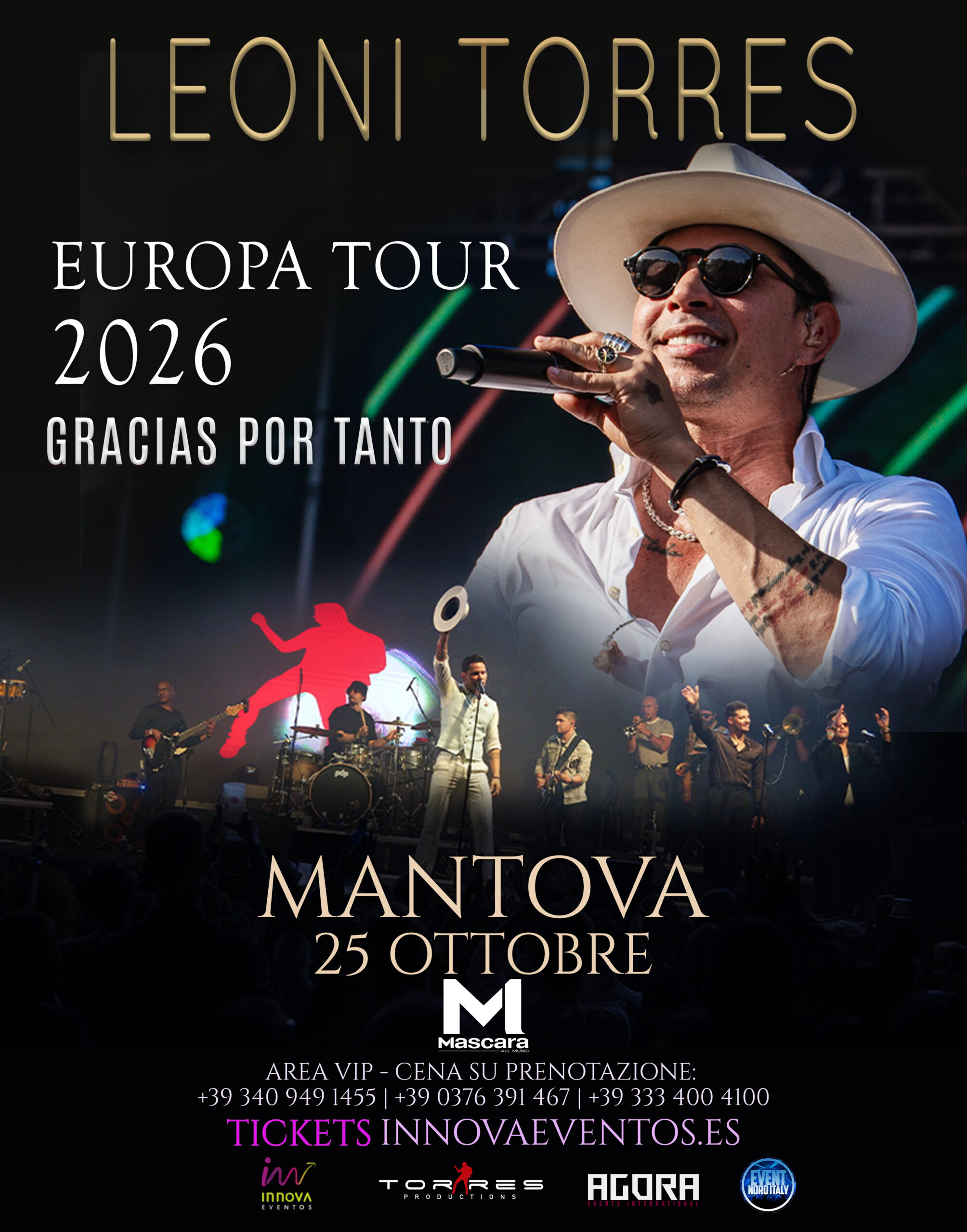Leoni Torres a Mantova (ITALIA) - 25 ottobre